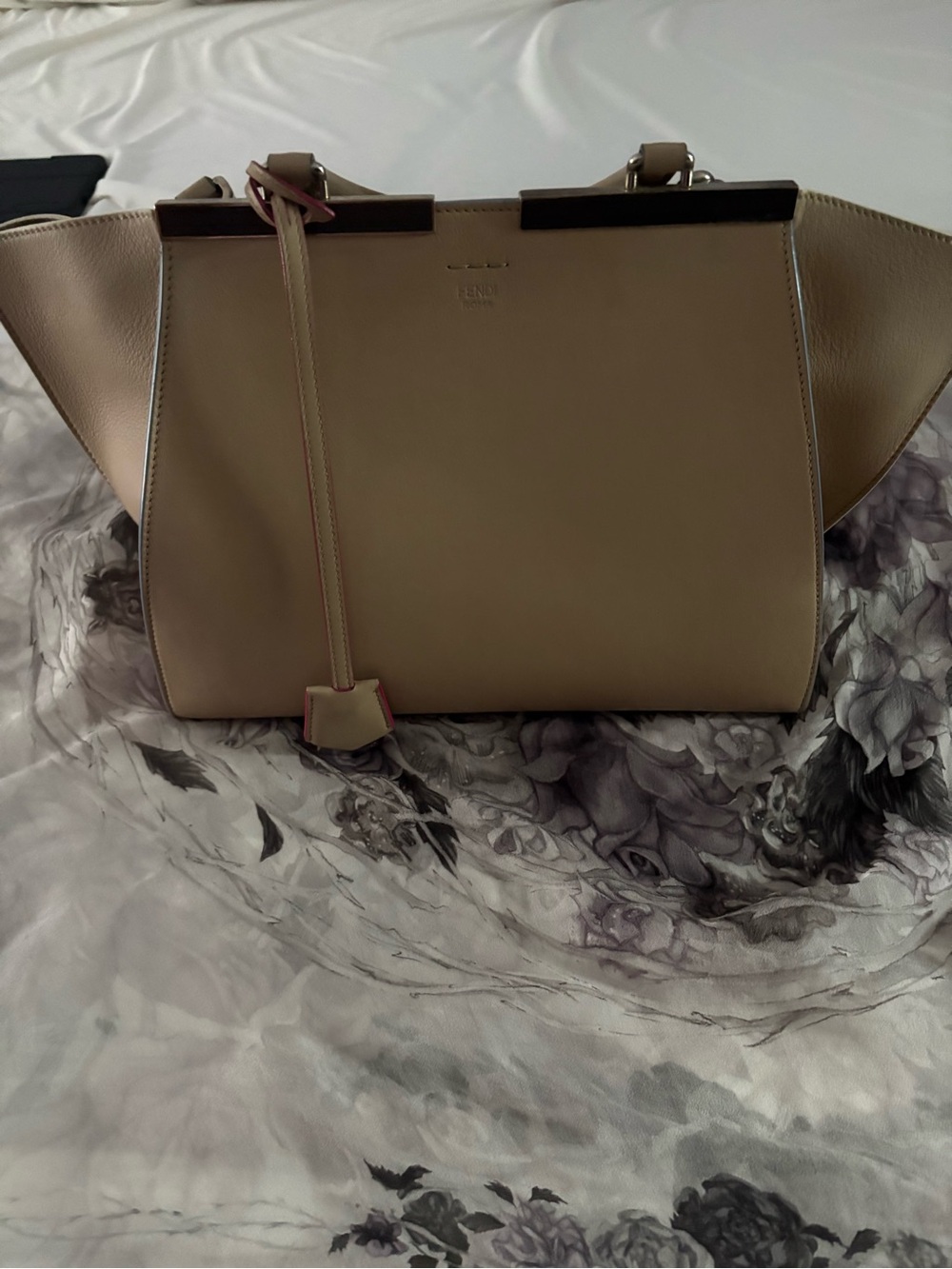 Fendi Beige Winged Tote Bag